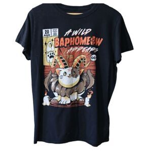 Art Nobility A Wild Baphmeow Novelty T-Shirt Medium Hot Topic Hello Kitty Demon